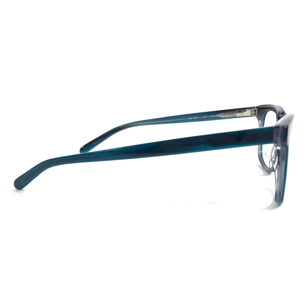 Cinzia Eyeglasses Frames CIN-5063 C1 Shiny Blue Square Full Rim 50-18-140